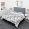 Designart 'Monochrome Geometric Pattern' Mid-Century Duvet Cover Set